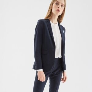 SACOOR Brothers Womans Midnight Navy 2 Button Woman’s Blazer Jacket Size 10/38